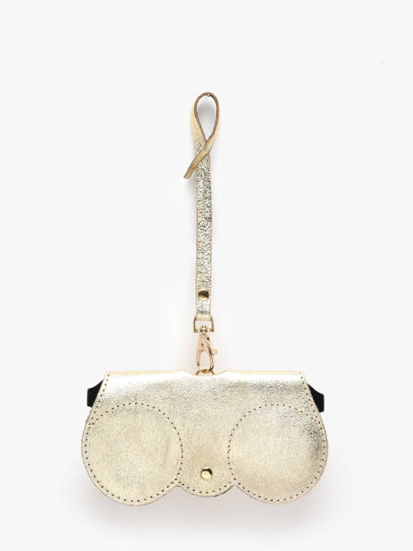 Brilhouder Nine Leder Milano Zilver nine NI25069