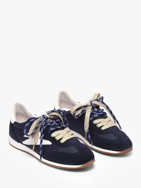 Sneakers June Uit Leder Semerdjian Blauw women JUNED482 ander zicht 1