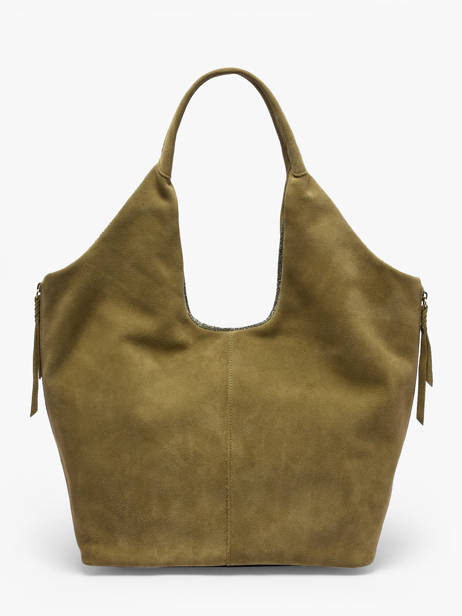 Schoudertas Vintage Leder Mila louise Beige vintage 23030V ander zicht 4