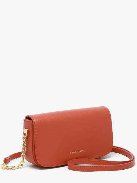 Cross Body Tas Saffiano David jones Oranje saffiano CM8419 ander zicht 2