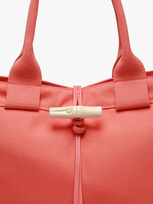 Longchamp Le roseau toile Handtas Roze