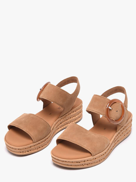 Sandalen Met Platformzool Uit Leder Gabor Bruin women 14 ander zicht 1
