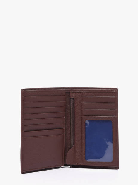 Verticale Portefeuille Charles Leder Le tanneur Bruin charles TCHA3312 ander zicht 1