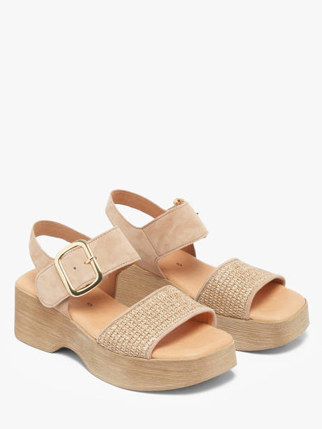 Sandalen Met Platformzool Uit Leder Gabor Beige women 44 ander zicht 1