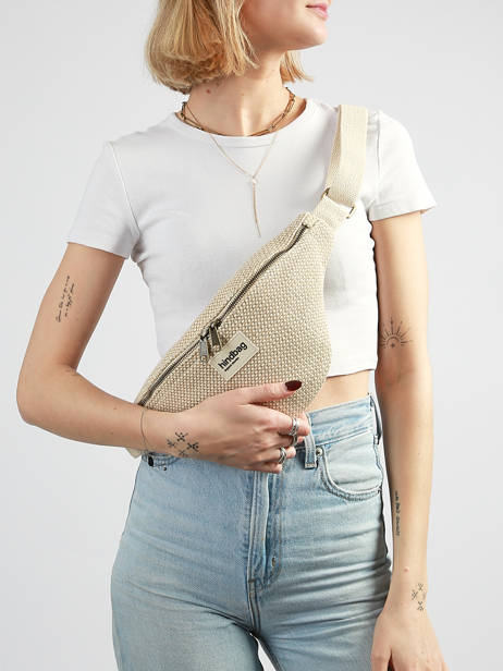 Heuptasje Hindbag Beige tressage TS ander zicht 1