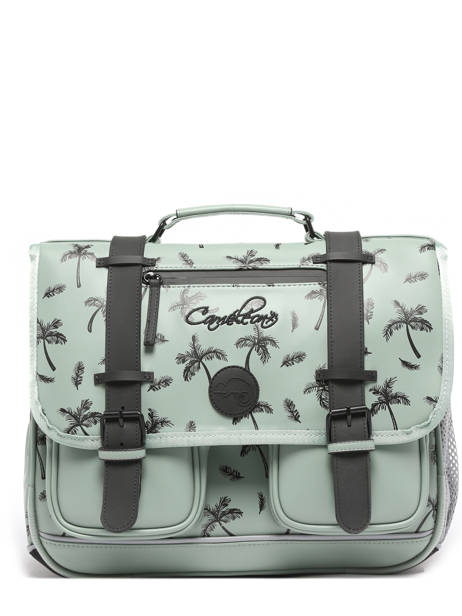 Boekentas 2 Compartimenten Cameleon Groen vintage north PBVWCA38 ander zicht 6