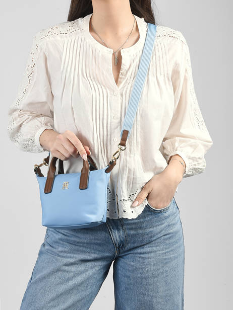 Cross Body Tas Popette Nylon Tommy hilfiger Blauw popette AW18368 ander zicht 1