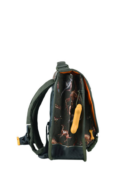 Boekentas 2 Compartimenten Lily Boys Stones and bones Zwart boys B ander zicht 2