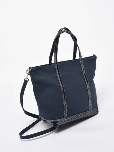 Handtas Le Cabas Pailletten Vanessa bruno Blauw cabas 1V40435 ander zicht 2